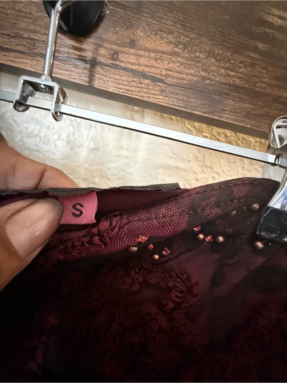 Gorgeous Mezon Strapless Cotton Burgundy floral tube top summer Dress - Picture 3 of 4